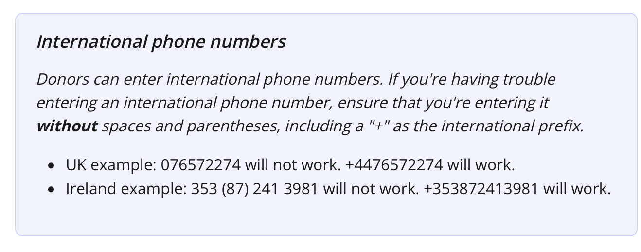 phone numbers