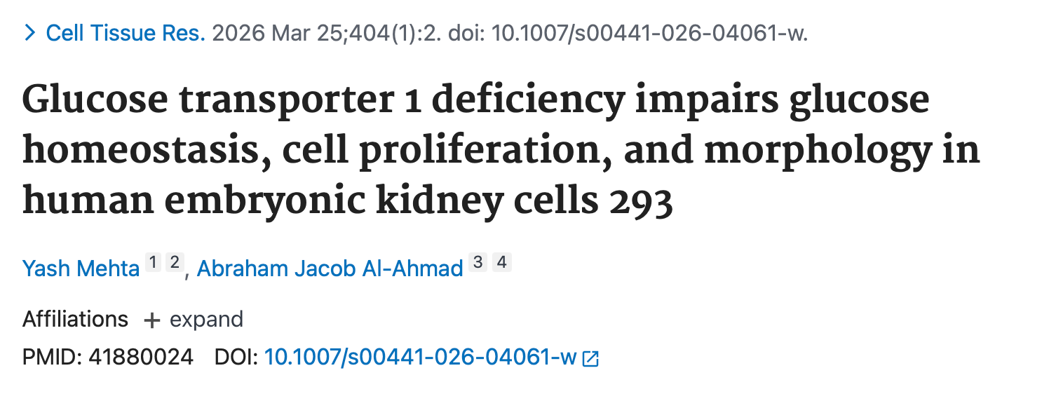 Monosnap Glucose transporter 1 deficiency impairs glucose homeostasis, cell proliferation, and morphology in human embryonic kidney cell… 2026-05-07 21-47-30