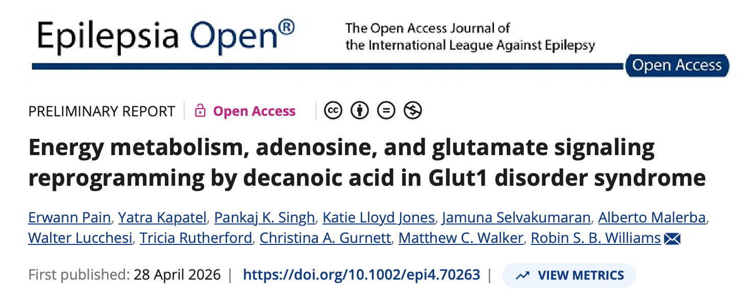 Monosnap Energy metabolism, adenosine, and glutamate signaling reprogramming by decanoic acid in Glut1 disorder syndrome - Pain - 2026 -… 2026-06-12 06-03-41